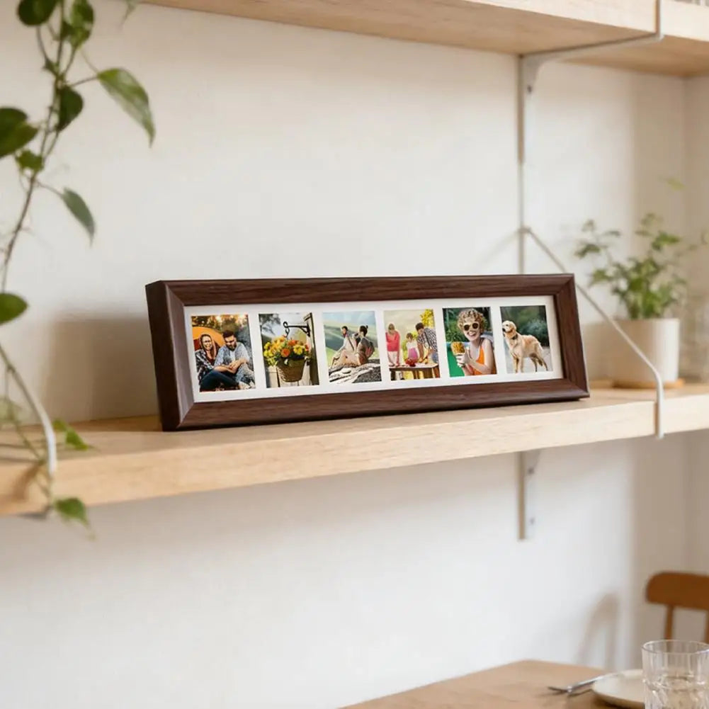 Desktop Multiple Photo Display Frame Rectangular Paper Picture Stand for 6 Cards Creative Home Office Desk Decoration Vue