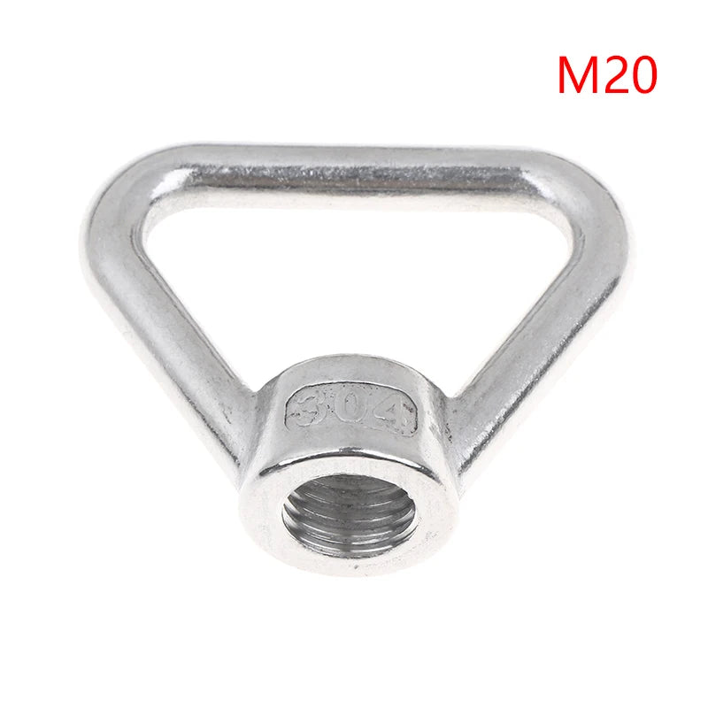 M8 M10 M12 M14 M16 M20 M24 304 Stainless Steel Triangle Lifting Eye Nut Trapezoid Thread Rings Fit For Handle Bolts Vue A6
