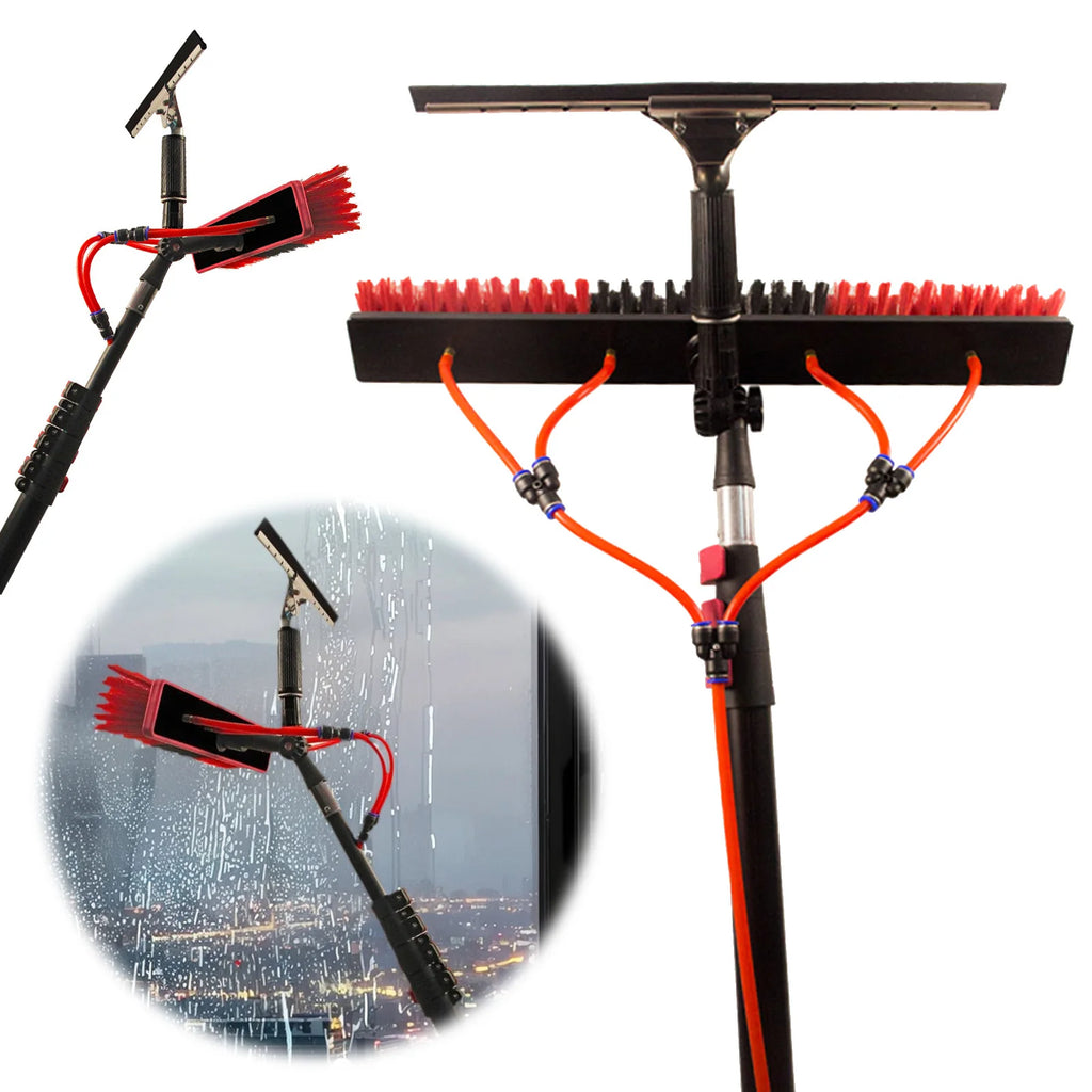 11-Pc Solar Panel Cleaning Kit – Telescopic Water-Fed Brush Solar Panel Cleaning Kit Vue