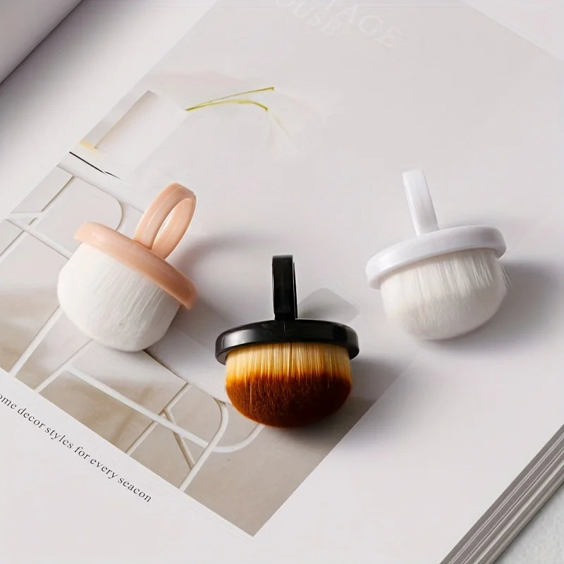 Soft Short Handle Nail Ring Brush, Gentle Nail Dust Remover, Fragrance-Free Soft Bristle Manicure Brush for Salon & Home Use Vue