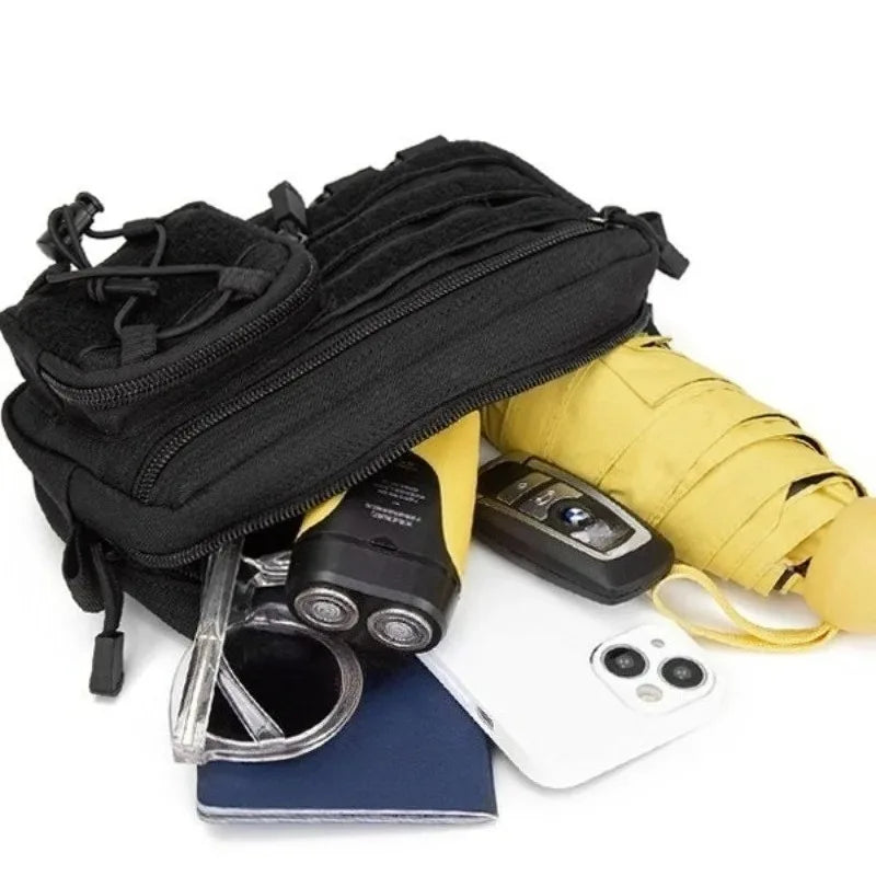 Tactical First Aid Kit Waist Bag Nylon Webbing Utility Pouch Outdoor Medical Tool Organizer EDC Miscellaneous Storage Belt Pack Vue
