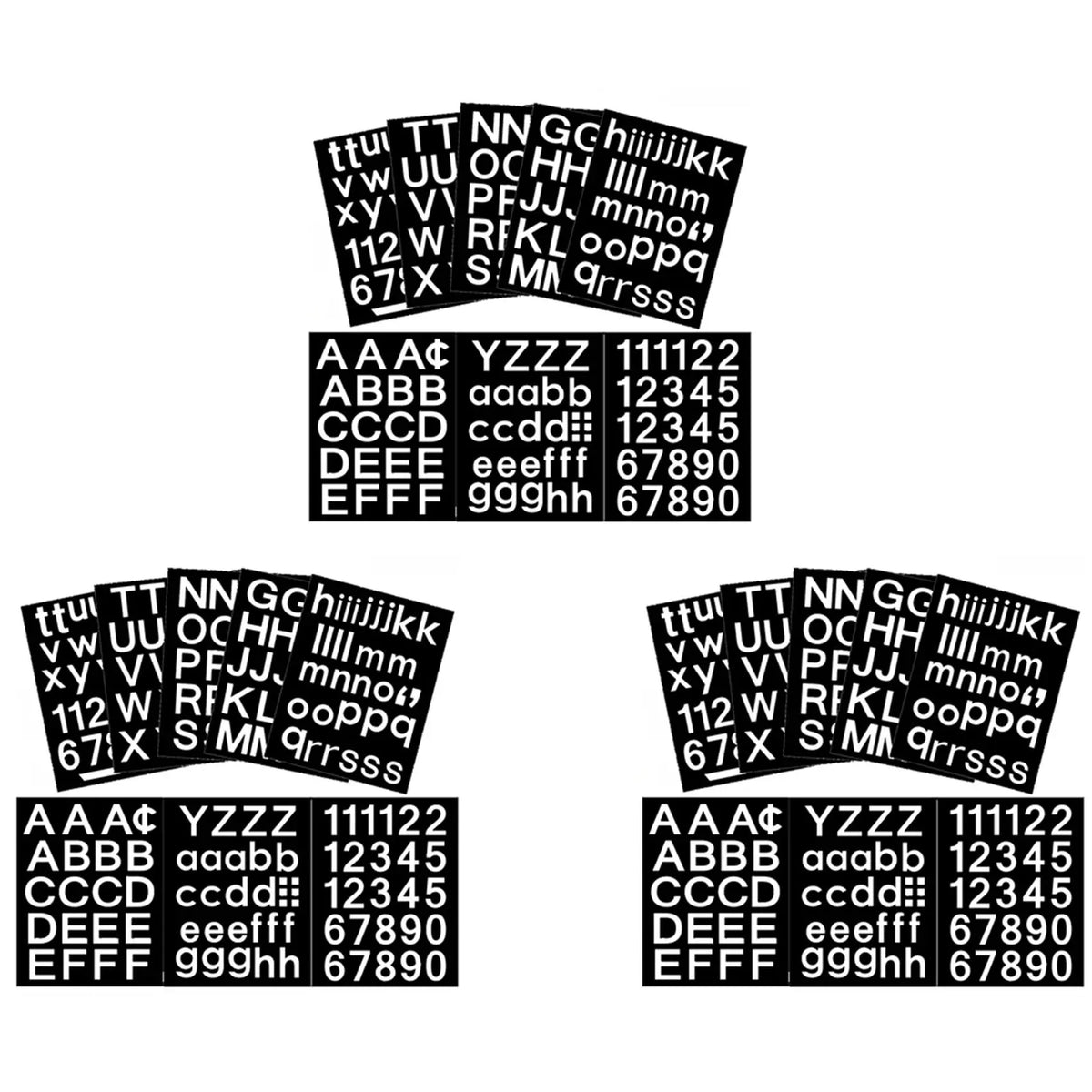 ABKW-24 Sheets Self-Adhesive Vinyl Letters Numbers Kit, Mailbox Numbers Sticker For Mailbox,Signs,Window,Cars,Address Number Vue