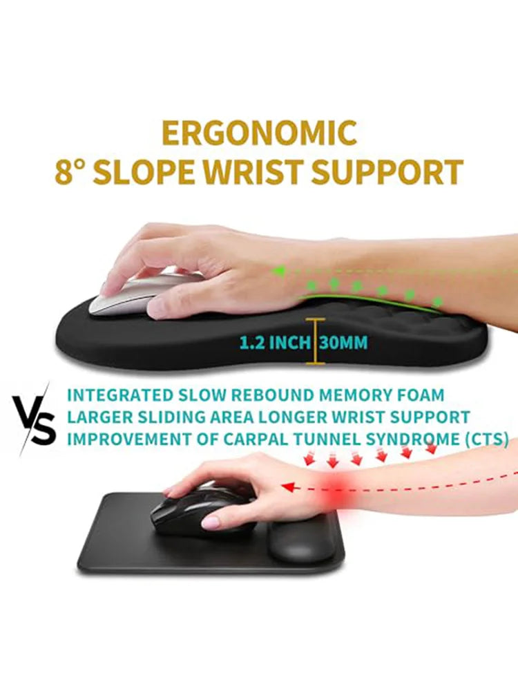 Soft Wrist Pad Mouse Pad Rest Mouse Wrist Support Pad Mousepad Comfortable Relieve Wrist Fatigue for Office Users and Gamers Vue