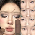 Double Head Contour Stick Bronzer with Brush Face Nose Shadow Cream Highlight Pen Waterproof Lasting Contouring Makeup Cosmetics Vue 01 Contour