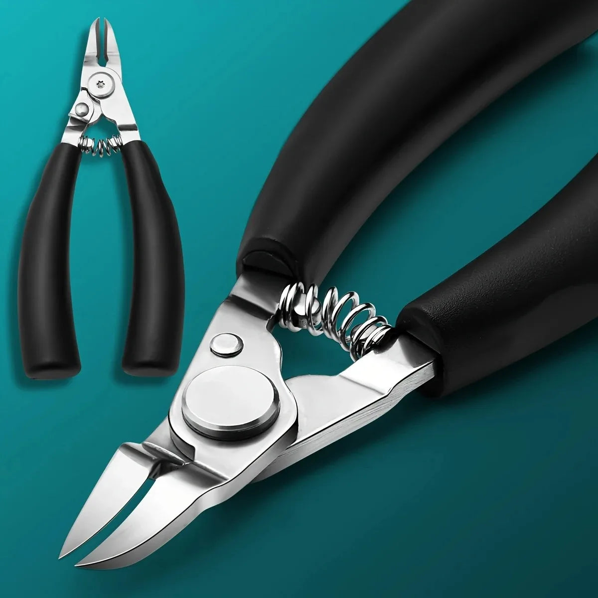 Stainless Steel Modern Concave Edge Toenail Clippers - Sharp, Curved Blade For Thick Nails, Ingrown Nail Precision Trimming, Uns Vue