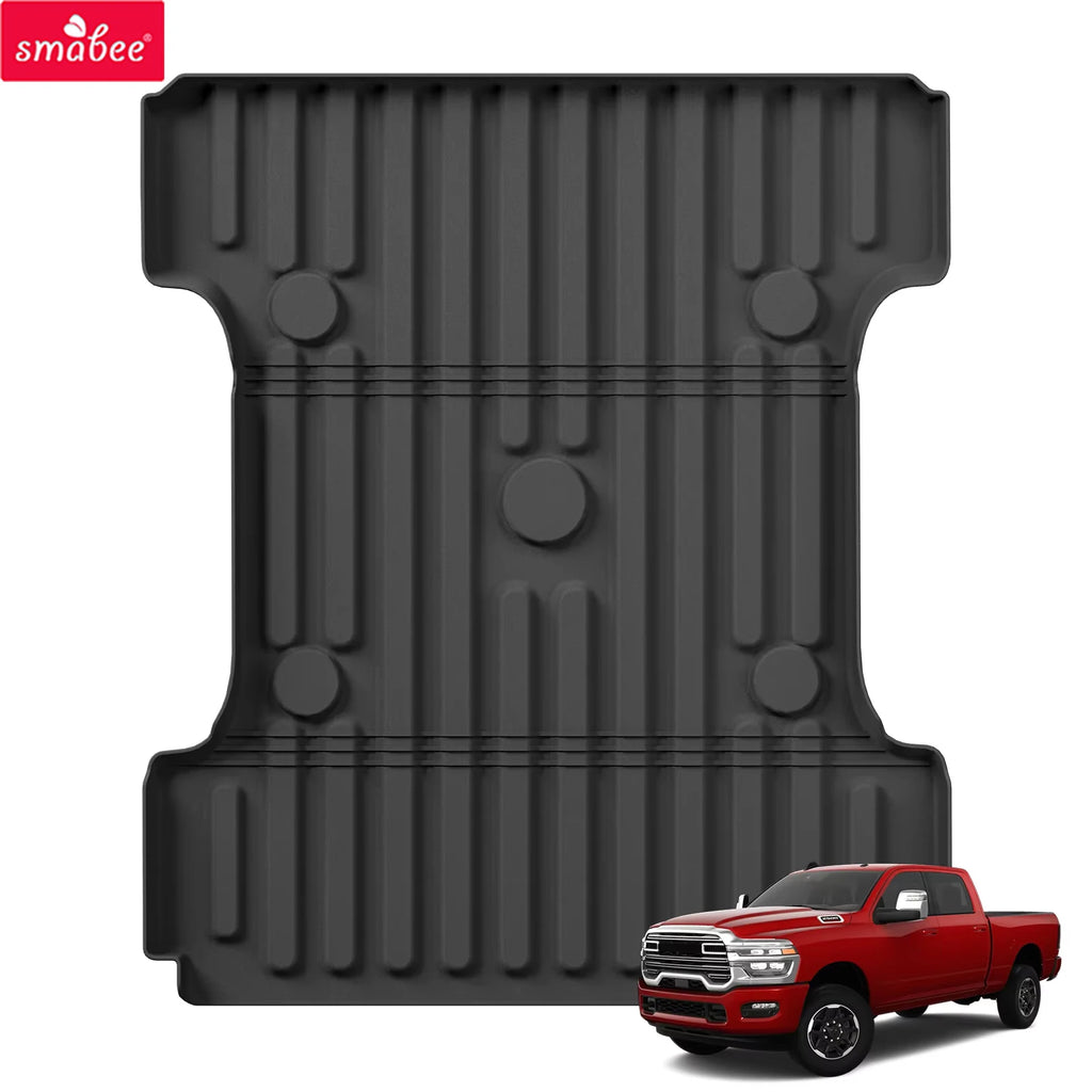 Smabee for Dodge RAM 2500/3500 2002-2025 2026 & Ram 1500 Classic 2019-2024 & Ram 1500 2002-2018 6.4FT Truck Bed Mat TPE 3D Pad Vue