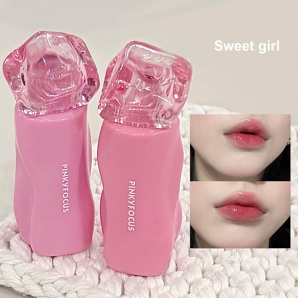 Shui Guang Mirror Lip Glaze Layered Translucent Lip Gloss, Versatile for Daily Use, Plain Appearance, Whitening, Holding Makeup Vue