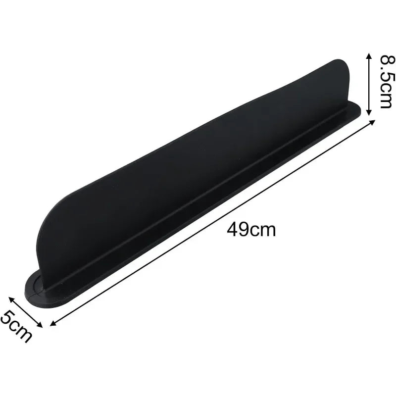 Black Reusable Silicone Sink Splashback Dishwashing Stopper Kitchen Splashback Sink Stopper Countertop Protector Easy To Install Vue