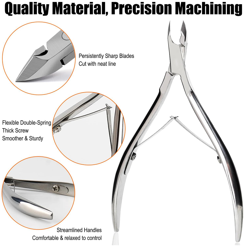 Cuticle Trimmer kit, Super Sharp Dead Skin Clipper, Labor-saving Cuticula Remover for Fingernail Toenail, Manicure Pedicure Vue