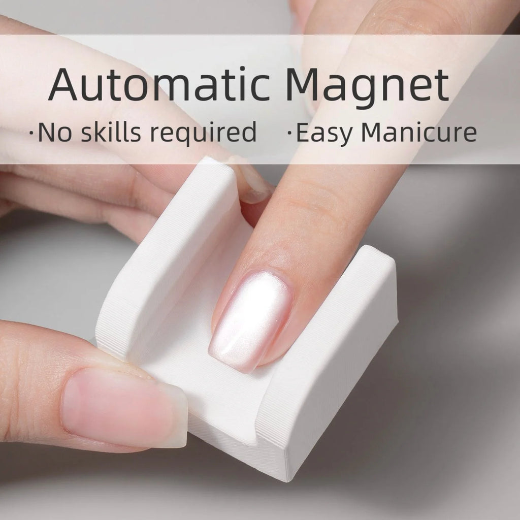 Nail Art Magnet | Easy-to-Use Cat'S Eye Tool for Beginners, ABS Material, Available in Pink and White Colors Vue