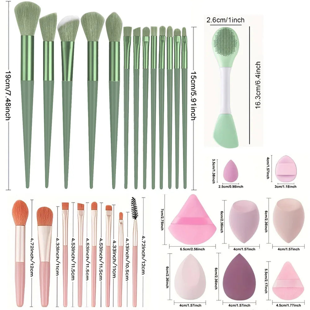 8/13/28Pcs Makeup Brushes Sets Professiona Cosmetic Foundation Powder Eyeshadow Kabuki Blending Make Up Brush Makeup Beauty Tool Vue