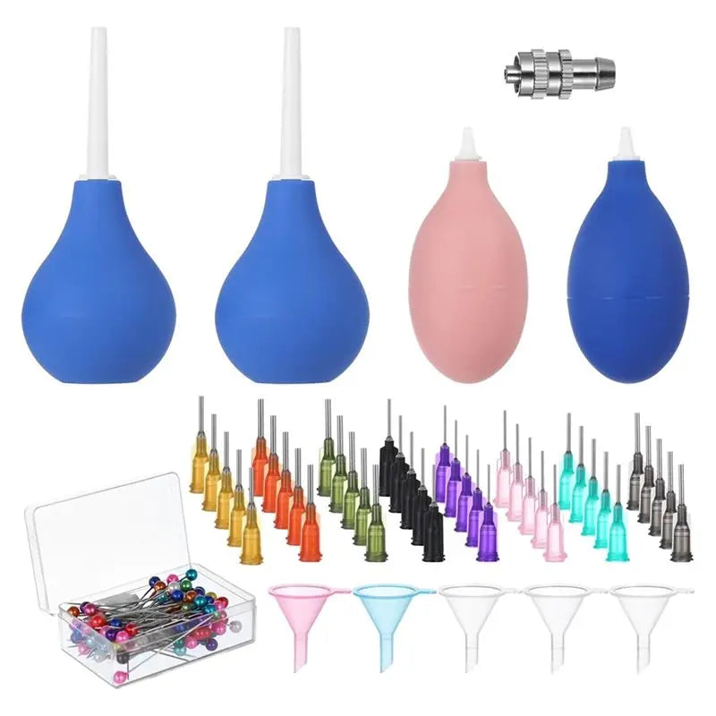 ABKW-129 Pcs Pottery Tools, Precision Tip Applicators, Pottery Slip Trailer Bottles With Needles,Filling Funnels,Pins Vue