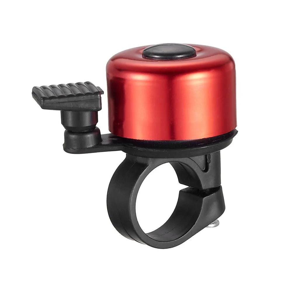 Mountain Bike Bicycle Bell invisible Q Bell Handlebar Circular Aluminum Alloy Invisible Bell 17g Compact and Easy to Instal Vue red