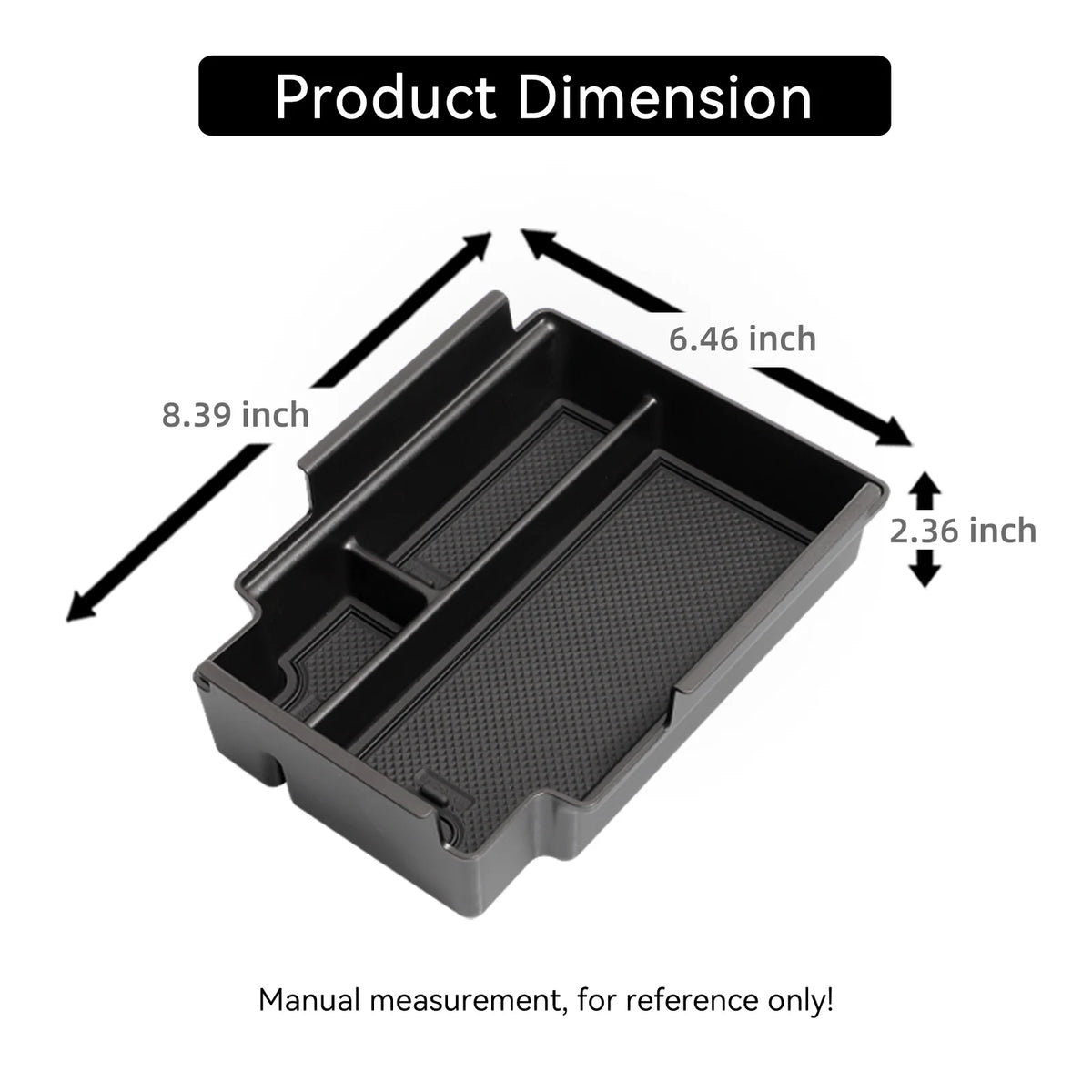 Smabee for Xpeng Mona M03 2024 2025 Car Center Console Armrest Storage Box ABS Tray Tidying Accessories Black Vue