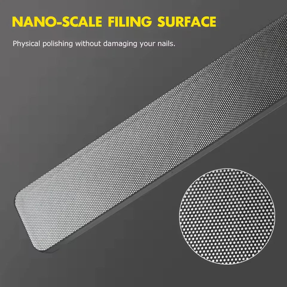 1/8Pcs Glass Nail Shiner Upgrade Glass Nail File for Natural Nails Nano Nail Buffers Crystal Shine Polisher, Professional Manic Vue