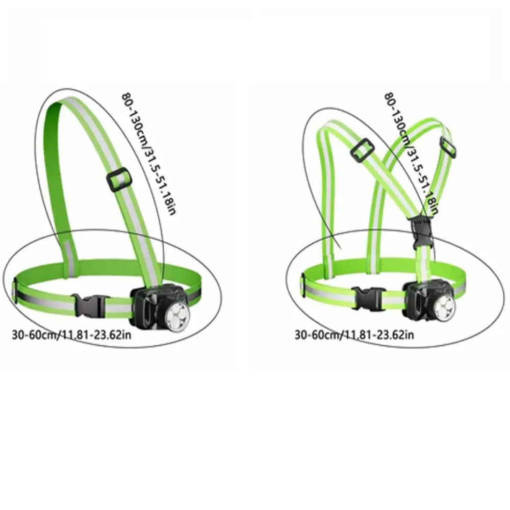 Adjustable Strap Chest Light Soft Light Lightweight Design Running Lamp Long Battery Life Bright Illumination Vue