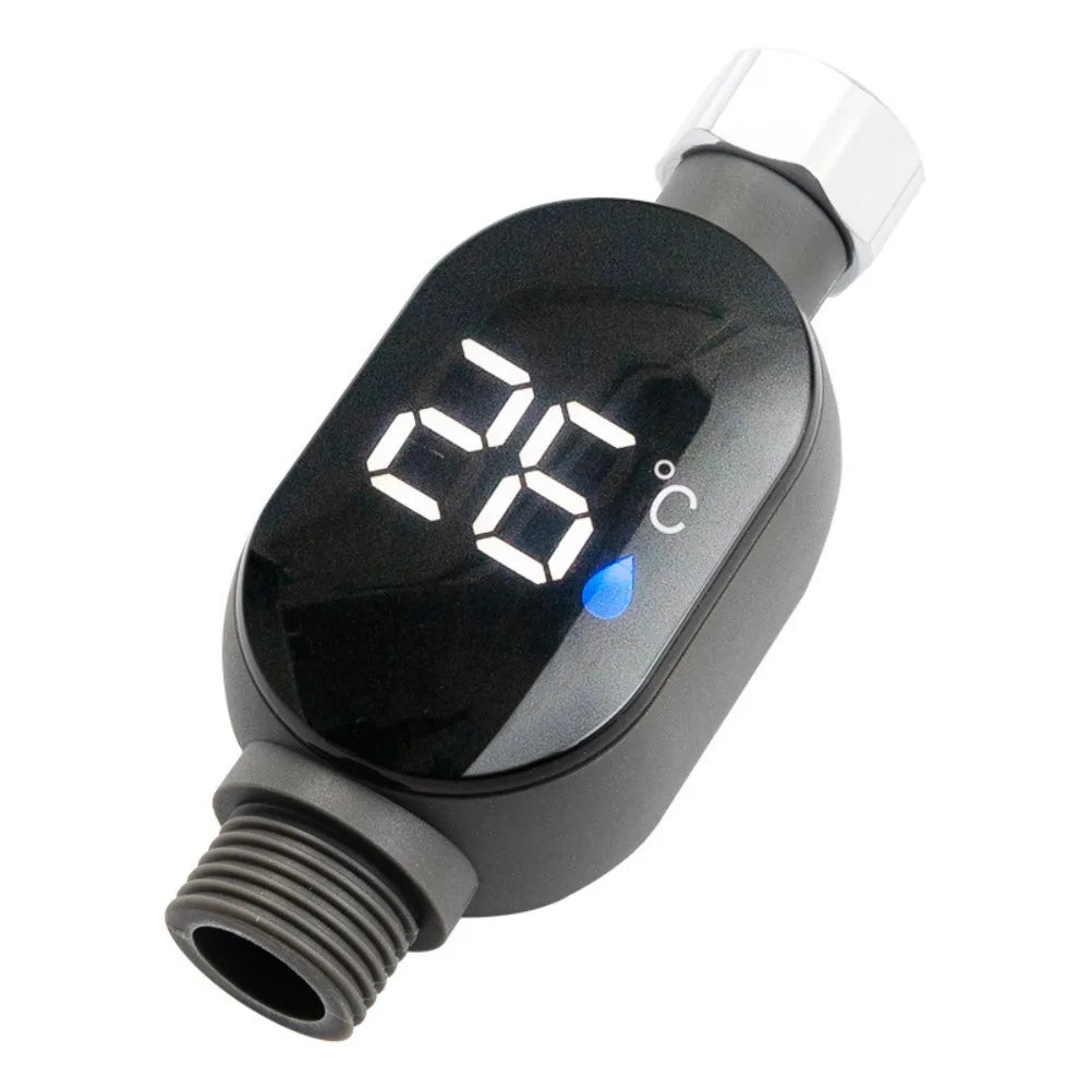Stainless-Steel Water Temperature Gauge Waterproof Touch Control LED Display Thermometer LED Precise Measurement Vue Light Grey