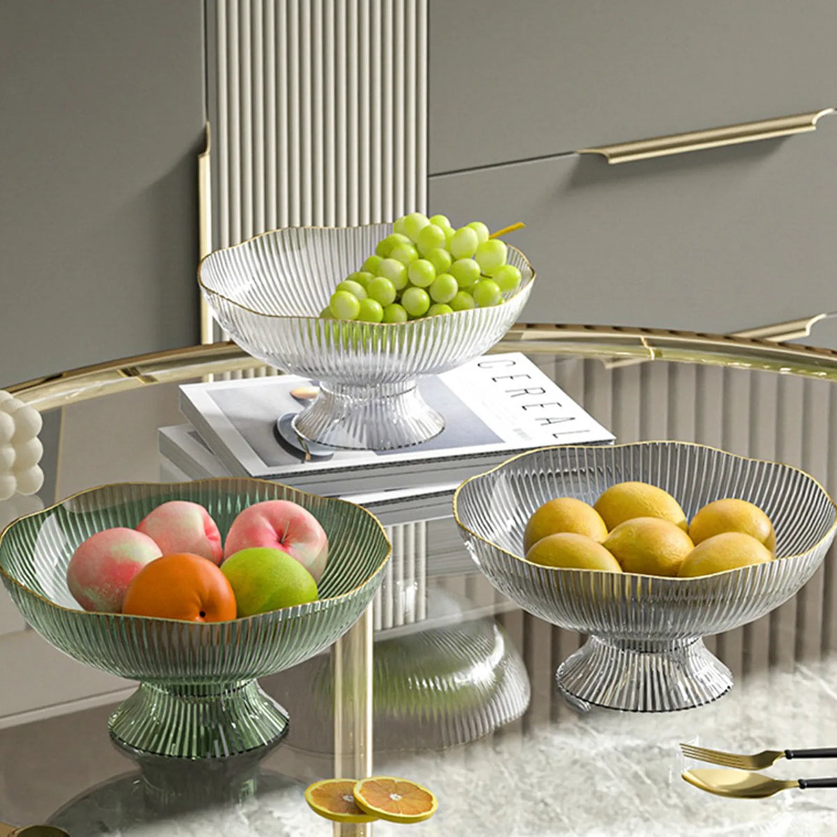 Draining Fruit Plate Luxurious Plastic Footed Fruit Bowl Beautiful Healthy with Draining Hole for Coffee Table for Living Room Vue