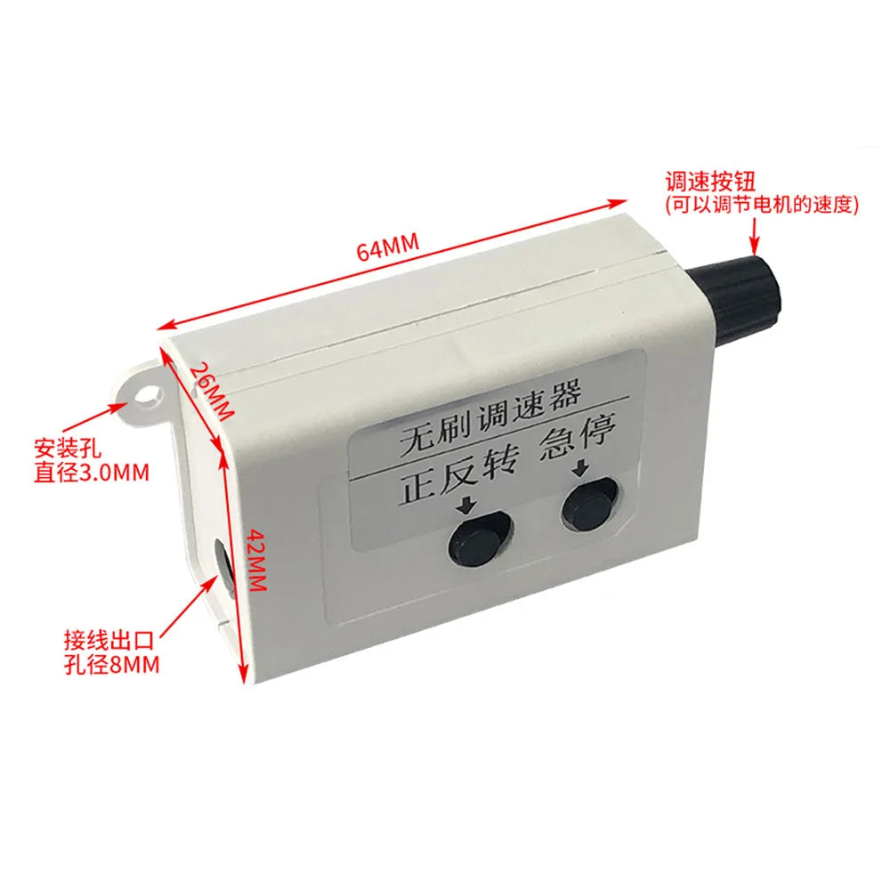 Brushless Motor Pulse Width Governor DC24V Motor Speed Regulator Stepless Variable Speed Forward and Reverse Braking Controller Vue