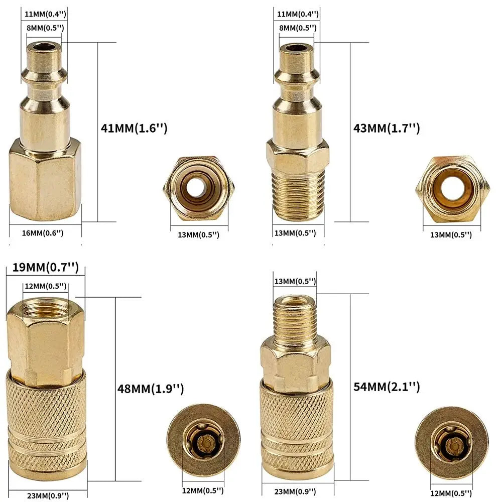 Quick Coupler Tool 1 4 NPT Air Line Hose Fitting Release Coupling
