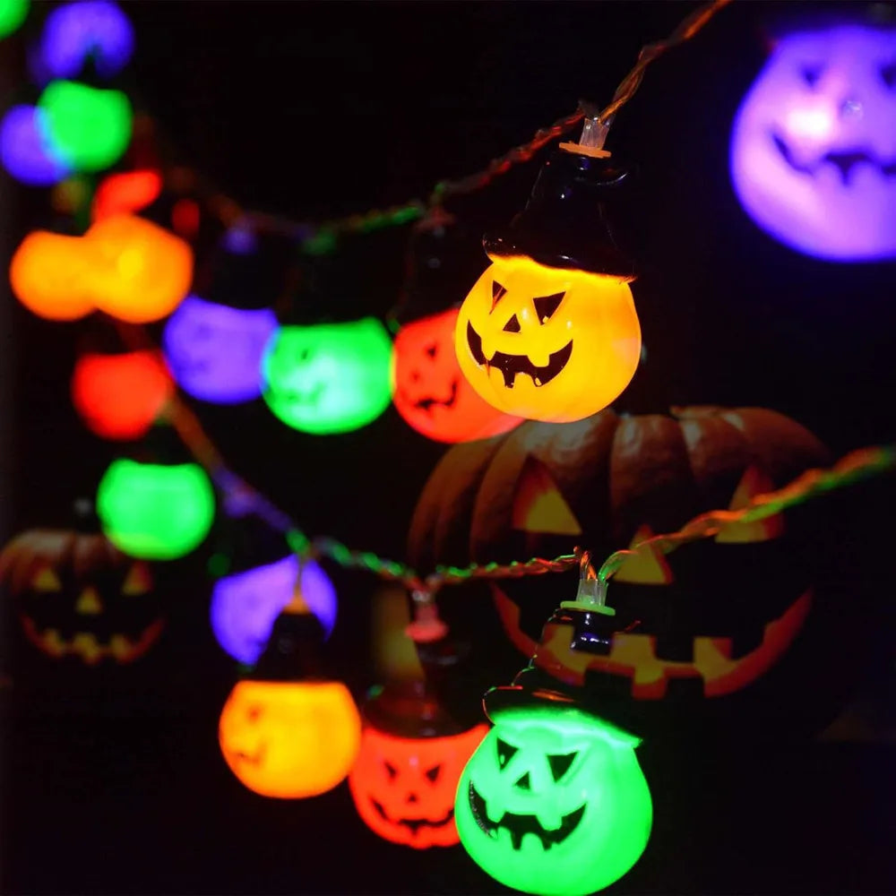 Upgraded Solar Halloween Lights Outdoor Pumpkin String Lights Waterproof Halloween String Light For Garden Patio Landscape N05 Vue