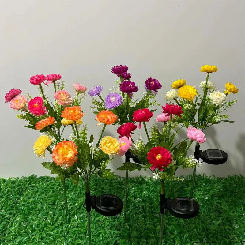 Yard Lawn Light LED Solar Snow Lotus Flowers Lights Waterproof Outdoor Garden Lawn Lamps Home Decoration Night Light 041 Vue