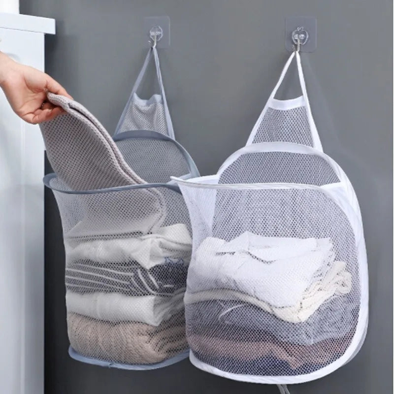 Foldable Wall Mounted Dirty Clothes Basket, Wall Mounted Dirty Clothes Storage, Hanging Dirty Clothes Storage Baske Vue
