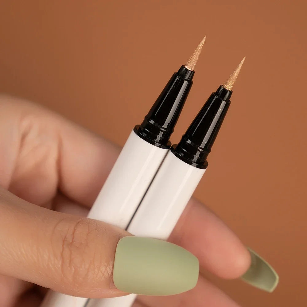 Pink Rose Glitter Eyeshadow Pencil Eyeliner Long-lasting Highlighter Lying Silkworm Pen Cosmetic Makeup Waterproof Liquid Liner Vue