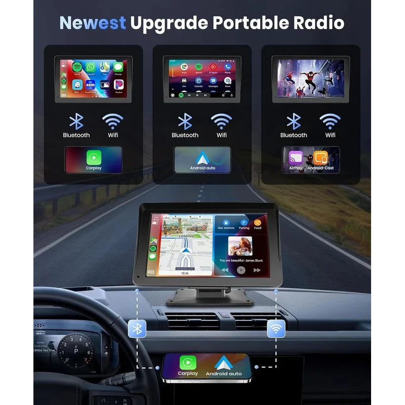 7"/9" Wireless CarPlay Android Auto Car Radio IPS Touch Screen Car Multimedia Player Vue