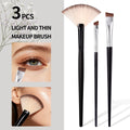 3Pcs Makeup Brushes Soft Fluffy Makeup Tools Cosmetic Highlighter Eyebrow Eyeliner Blending Beauty Make Up Brush Vue black