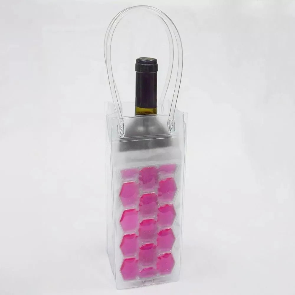Outdoor Beer Iced Tote Bag Practical Portable Wine Bottle Freezer PVC