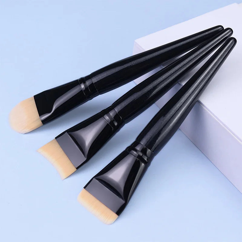 Large Flat Foundation Brush Soft Synthetic Fiber Liquid Makeup Brushes Full Face Makeup Blending Brush For Liquid Cream Mask Vue