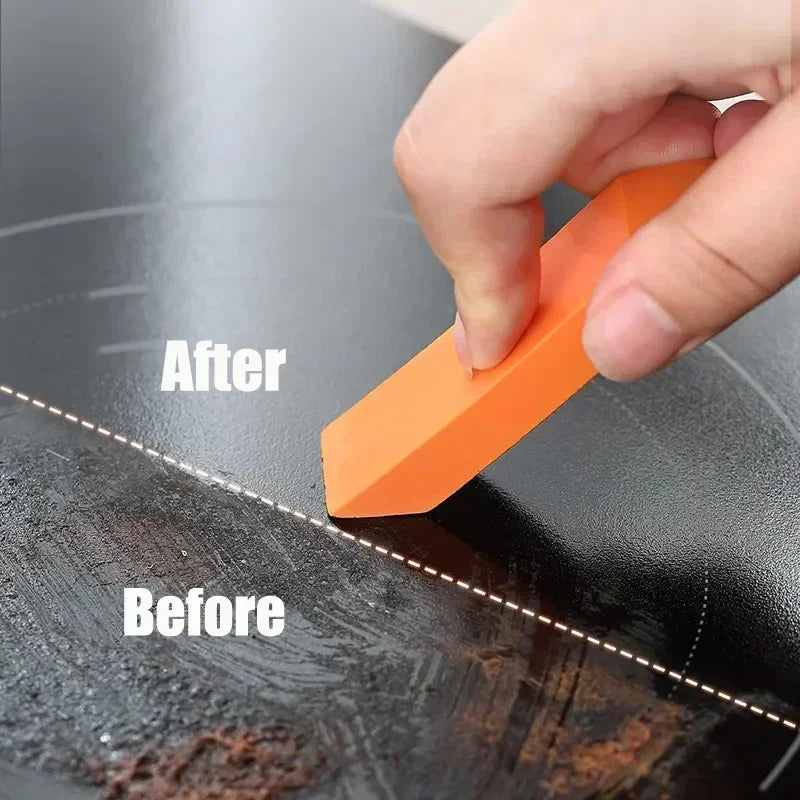 Easy Limescale Eraser Bathroom Glass Rust Remover Rubber Eraser Household Kitchen Cleaning Tools for Pot Scale Rust Brush Vue