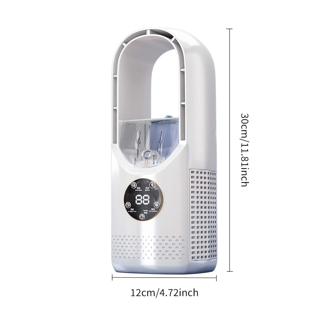 3-in-1 USB Tower Fan Bladeless Desktop Air Cooler Remote Control Vue