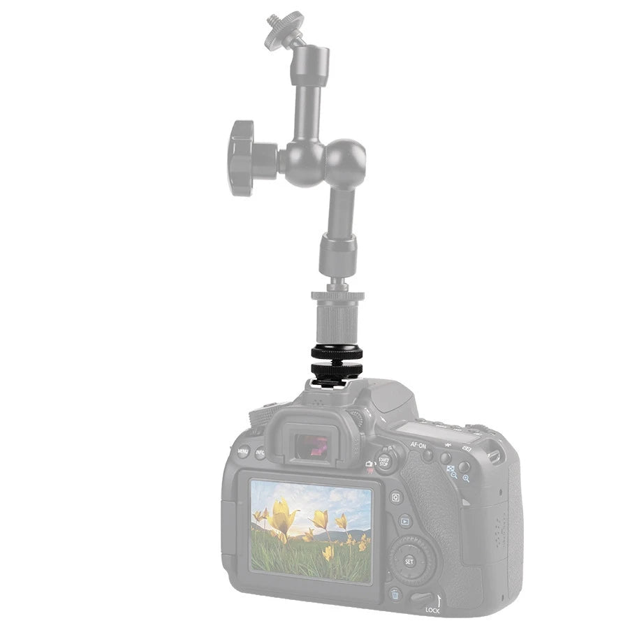 Dual Nut Cold Shoe 1/4 Hot Shoe Mount Phone Holder Adapter Bracket For Double-Layer Camera Hot Shoe Adapter Accessories Vue