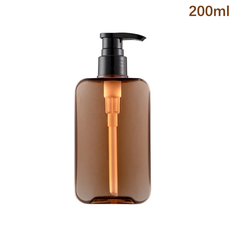 200/300ml Square Clear Bottle Liquid Soap Whipped Mousse Points Bottling Shampoo Lotion Shower Gel Pump Bottlesnding Soap Dispen Vue 200ml