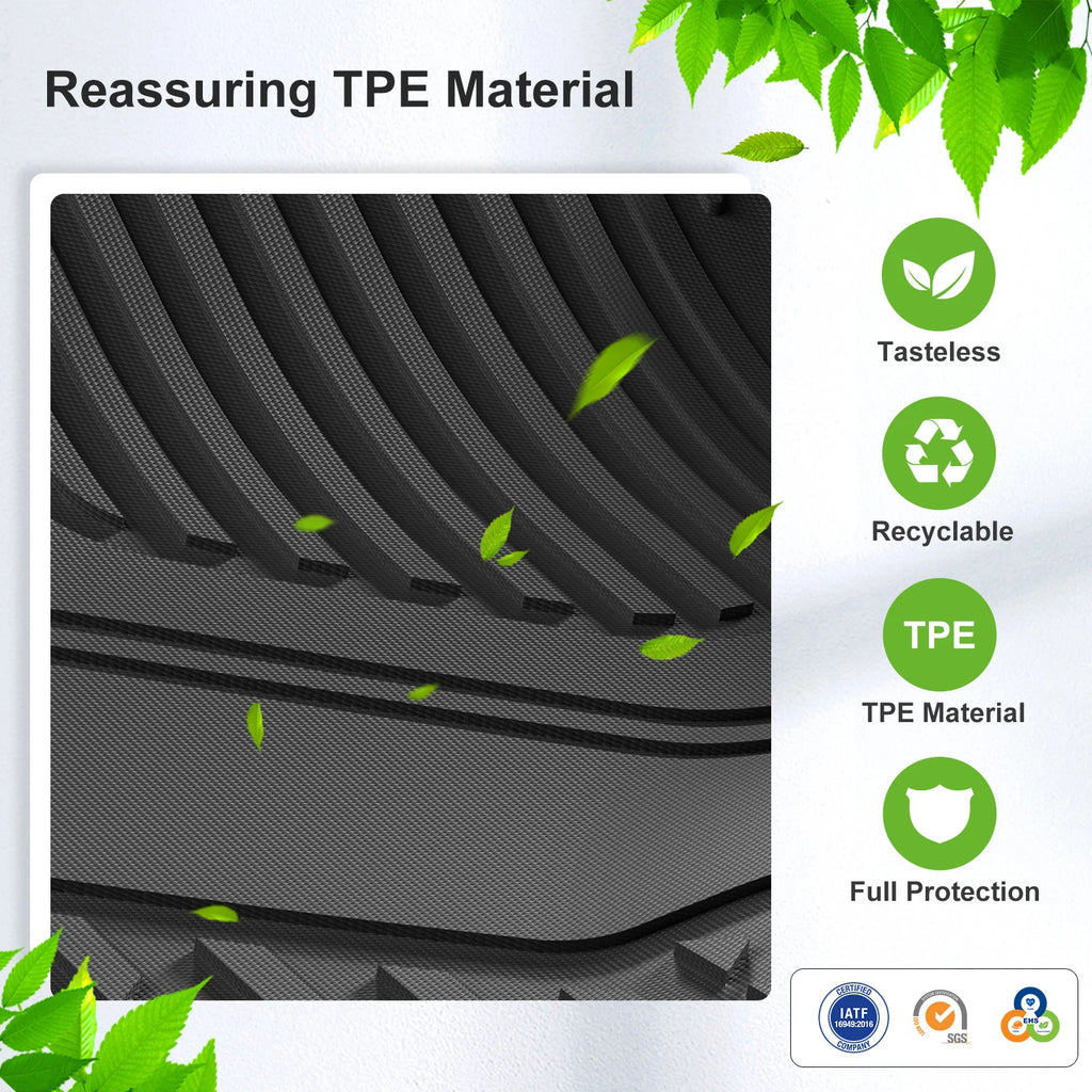 Smabee Right Drive for Tesla Model YL 6seats 2025 2026 Car Floor Mats Cargo Liner Trunk Pad TPE 3D Waterproof Accessories Black Vue
