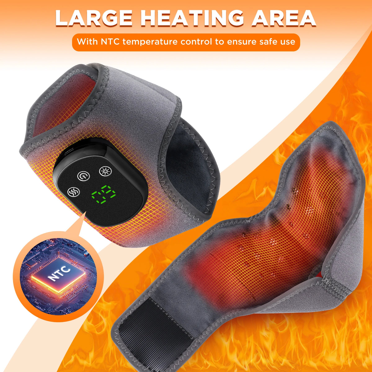 Electric Foot Massager Vibration Relaxation Ankle Massager Warm Hot Compress Ankle Brace Joint Sprain Support Ankle Protection Vue