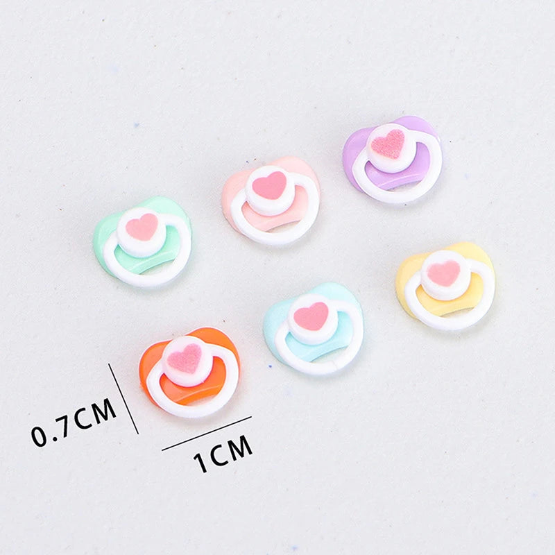 5Pcs Cute Mini Doll Pacifier Plastic Model Mini Dummy Doll Accessories Home Decoration Vue Multicolor