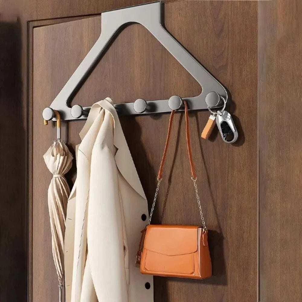Punch Free Clothes Hooks No-drill Traceless Design Wall Mounted Hanger Triangle Door Storage Hook Behind The Door Vue