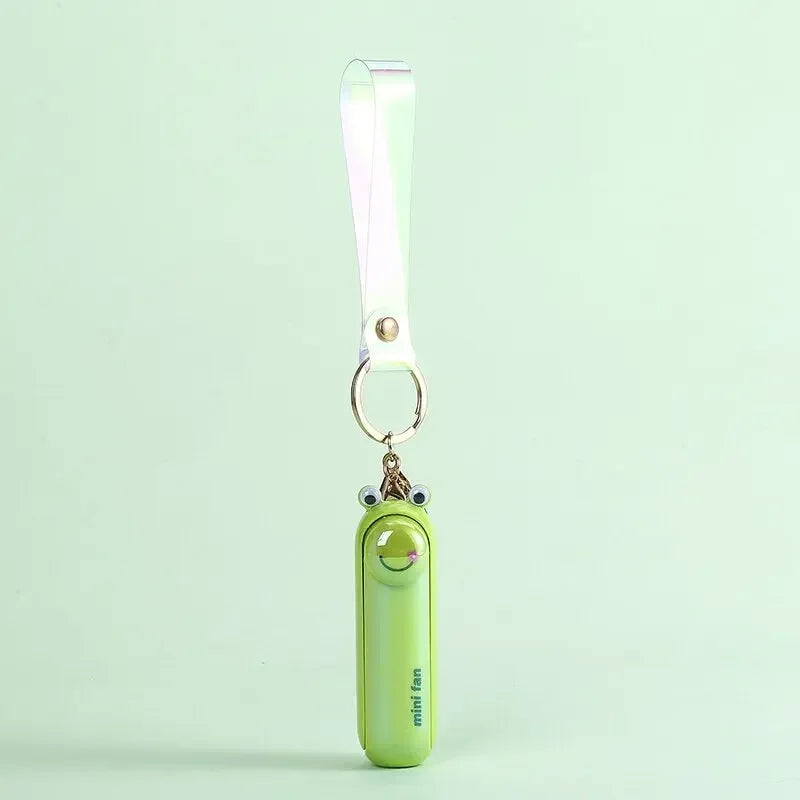 ventilateur portable Wholesale Cute Mini Fan Kipas Portable Hand Fold Bedside Office USB Charge Battery Table Desk Cooling Vue A0451-Green