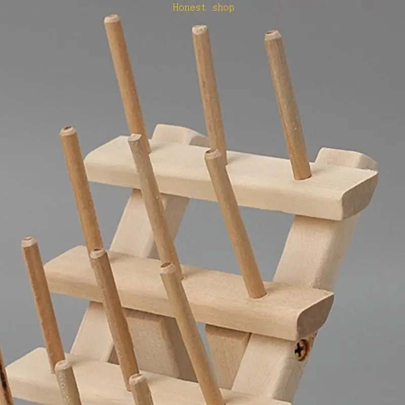 12-Spool Wooden Thread Storage Rack & Sewing Cone Organizer Thread Spool Organizer Vue China Mainland