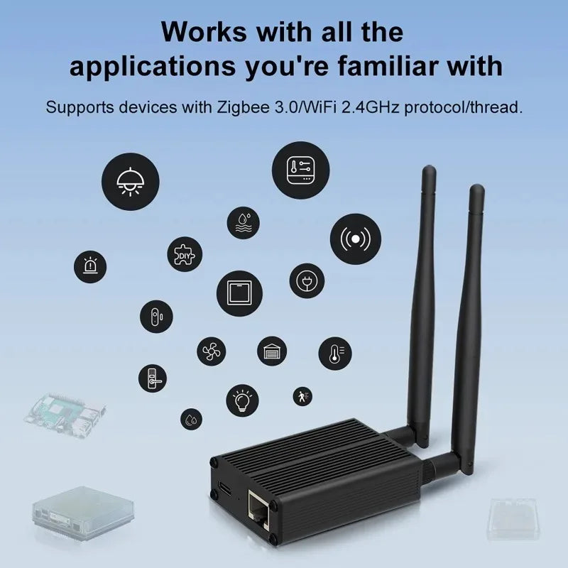 ETH-52P Zigbee 3.0 to Ethernet,USB,and WiFi gateway coordinator with PoE Zigbee2 MQTT,Home Assistant ZHA Openthread Vue