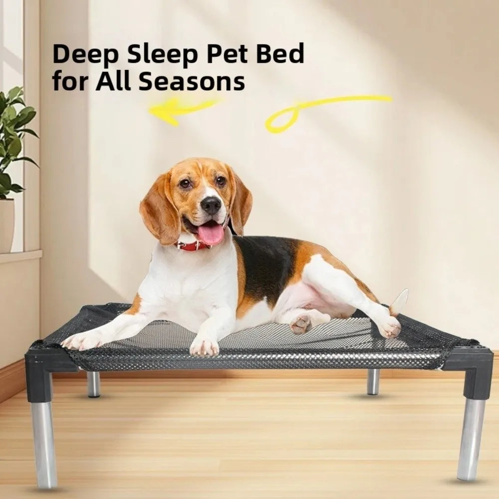 Breathable Mesh Elevated Dog Bed Waterproof Moisture-Proof Pet Cat Cot Non-Slip Chew Proof Cat Hammock Outdoor Indoor Use Vue