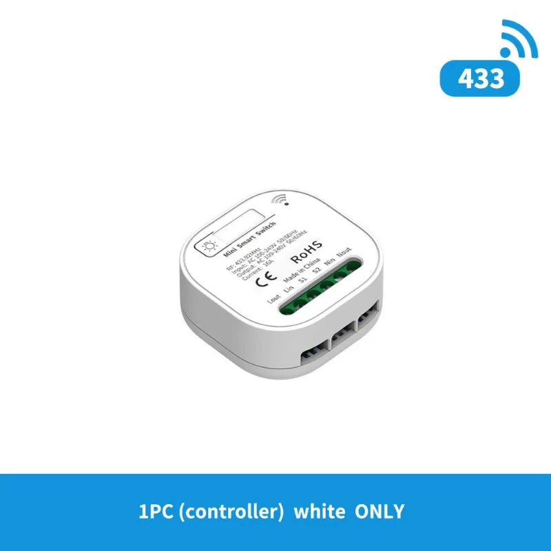 ABKW-Wireless Remote Control Light Switch Smart Stick-On 220V No Wiring Needed For Living Room Outdoor Garden Home Lighting Vue