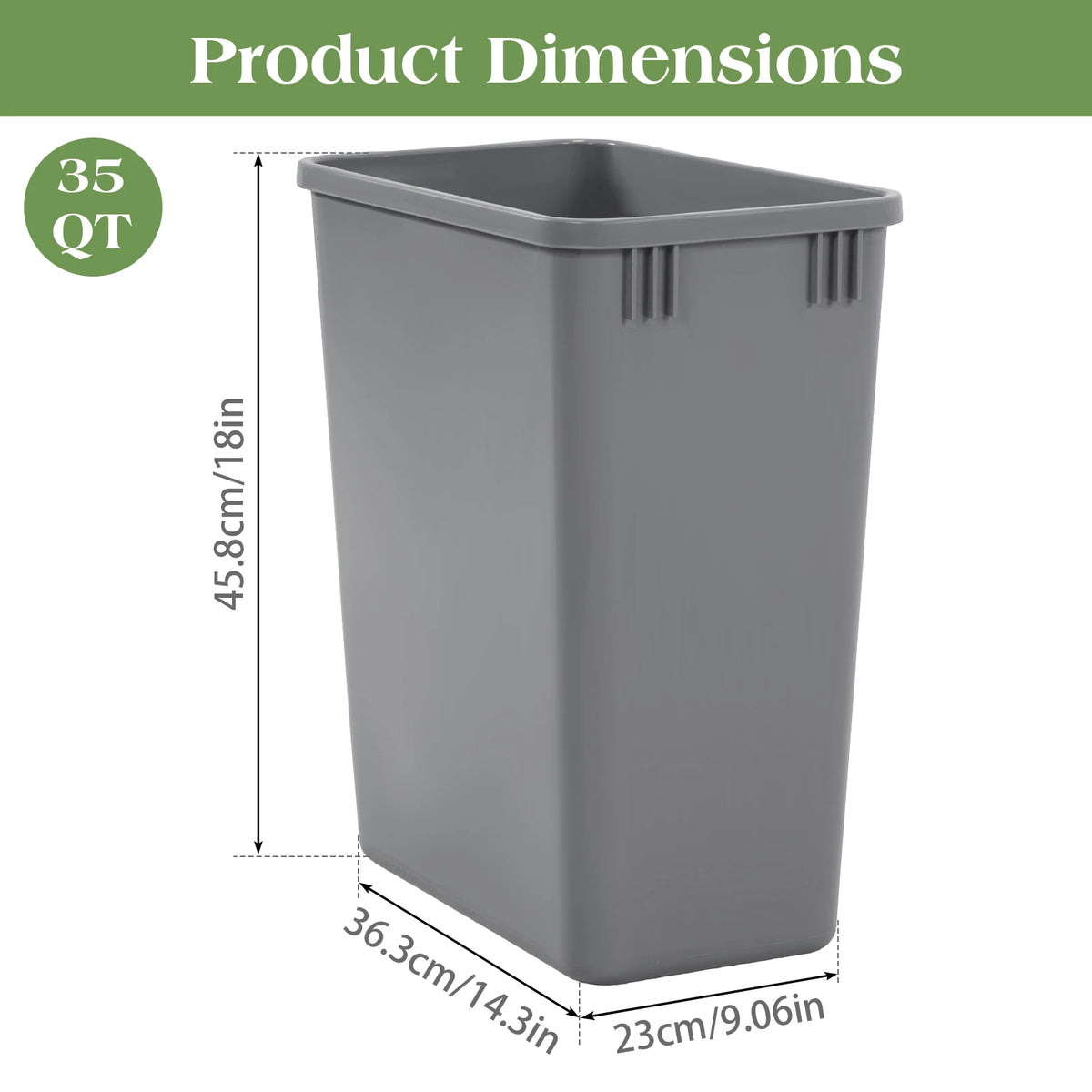 10-Pack 35 QT Pull-Out Cupboard Bin for Kitchen & Bathroom Pull-Out Cupboard Bin Vue