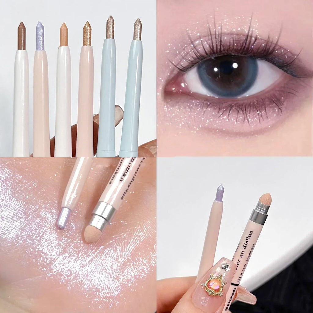 Double-end Lying Silkworm Eyeliner Pencil Diamond Glitter Matte Aegyosal Pen Brightening Cream Eyeshadow Highligher Makeup Vue