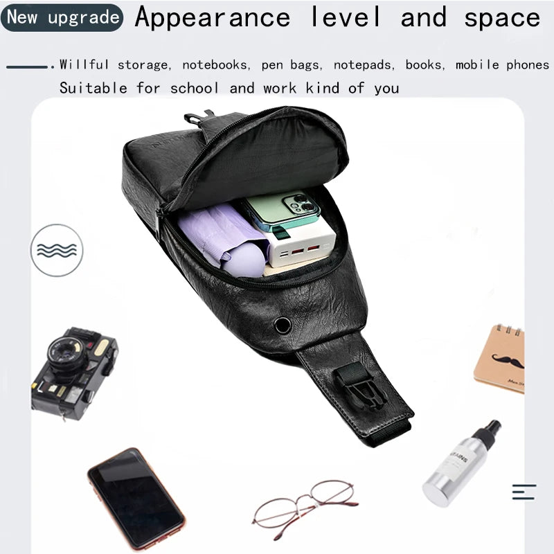 Solid Fashionable Casual Crossbody Bag Single Shoulder Adjustable