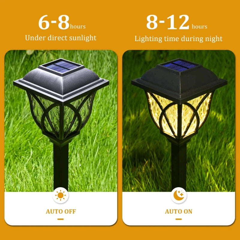 Led Solar Lawn Lights Outdoor Lamp Waterproof Warm Light Garden Courtyard for Walkway Path Villa Landscape Lights Vue