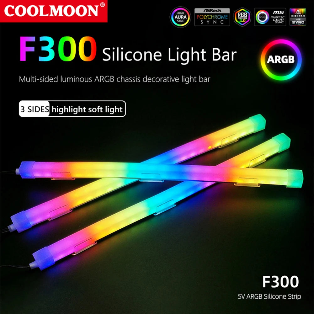 ARGB 5V 3-Pin Silicone LED Strip 26 LEDs | AURA SYNC PC Case PC RGB Light Strip Vue